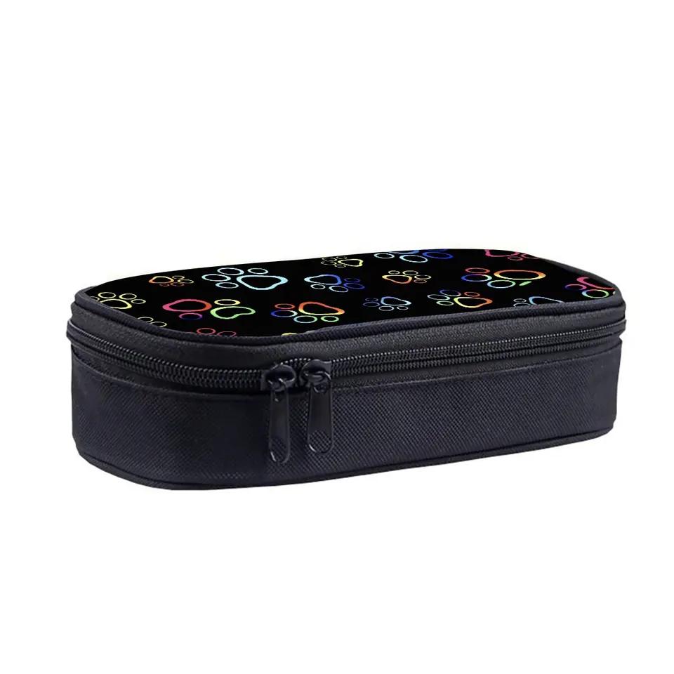 Hot Sales Paw Print Layered 3D Cartoon Fabric Pencil Case & Pen Bag Best Gift for Boys/Girls School Supplies