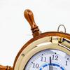 14" Authentic Nautical Time Tide Clock Porthole Ship Wheel | Navy Pirate's Gift & Decor | Nagina 2Y-TWOD-UW08