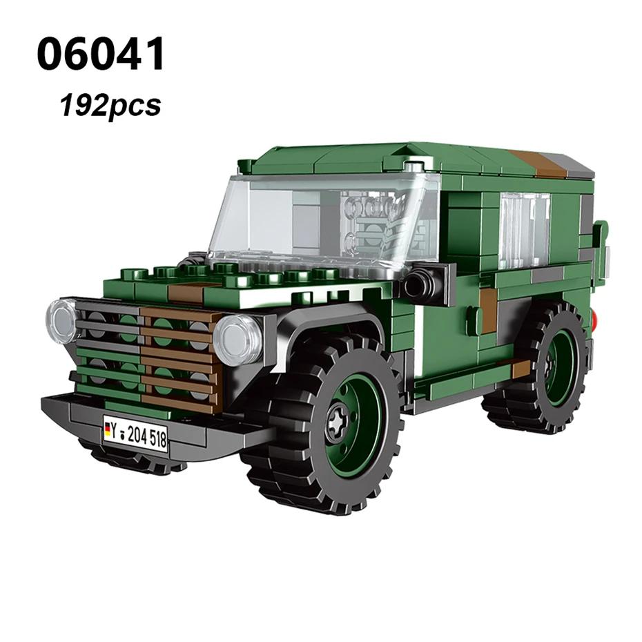 DIY Germany Military Series HX-8 Elefant Tractor PZH2000 Cannon Leopard Tank Lars-2 Rocket Launcher Building Blocks Bricks