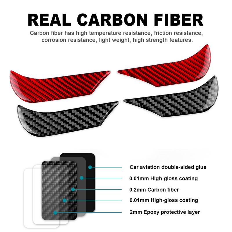 Real Soft Carbon Fiber Sticker For Toyota Tundra 2024 2025 LHD Car trument Panel Interior Trim Decor Accessories