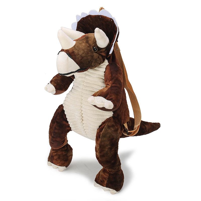 Cartoon Dinosaur Plush Backpack Simulation Animal Doll Funny Stuffed Toy Tyrannosaurus Rex Triceratops Stylish Plushie Phone Bag