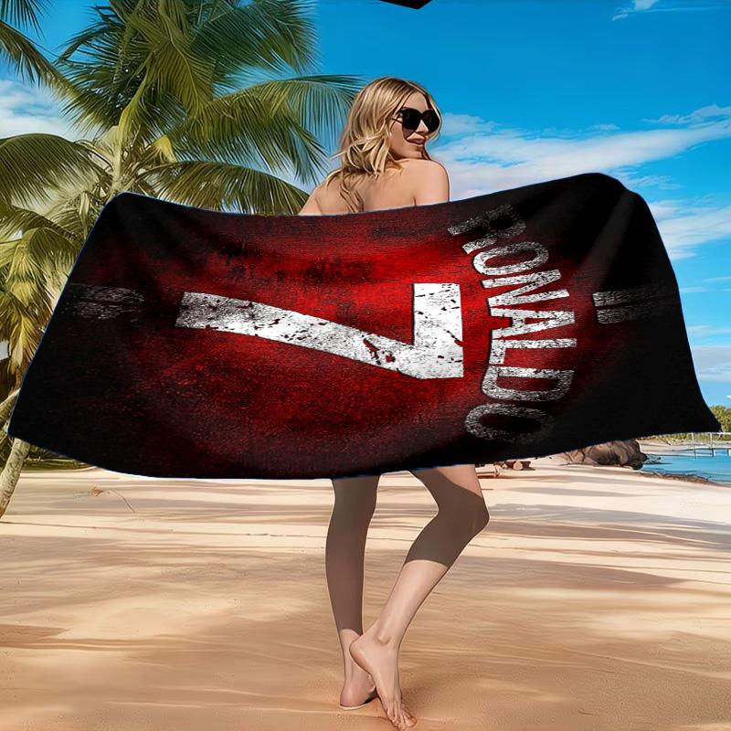 Football Number Seven Beach Towel, Quick-drying, Easy to Care for, Suitable for Both Fitness and Beach Vacations,Sports Essential