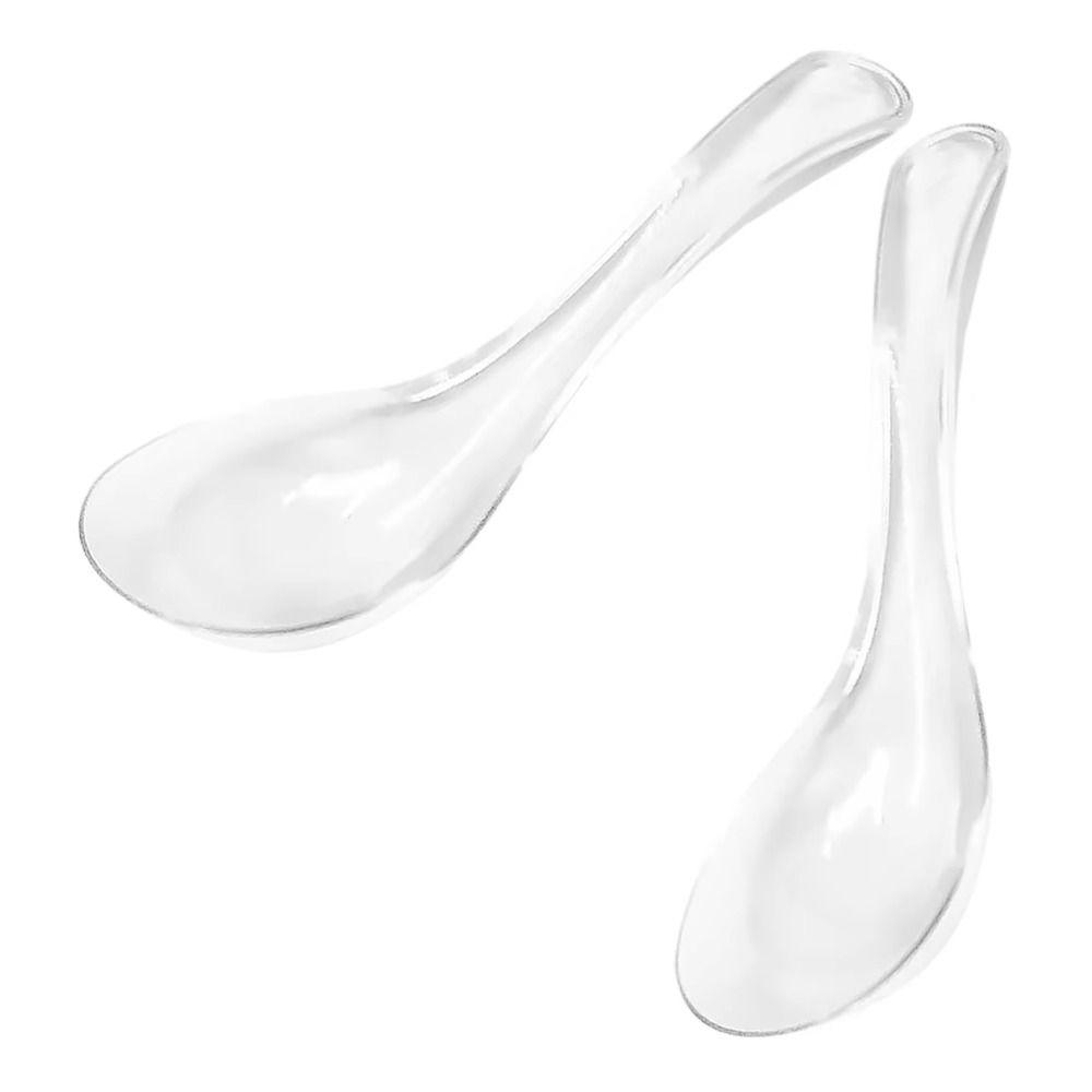 Exquisite Condiment Spoons Transparent Serving Spoons Kitchen Accessories Dessert Teaspoons  Party