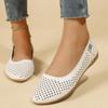 Fashion Women's Fashion Single Shoes Fashion Round Toe Shallow Mouth Cutout Breathable Non-slip Wear-resistant Flats