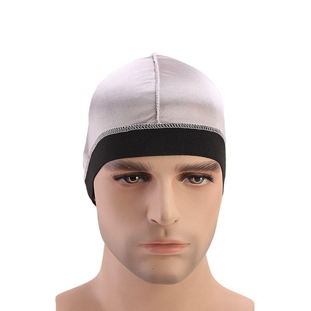 Сплошные цветные мужские шляпы Durag, дышащая многоцветная кепка Durag, капот, волнистые кепки, мужские
