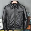 Free Shipping.New Arrival.quality Soft Leather Jacket,men Slim Genuine Leather Coat.classic Biker Cowhide Clothes.black Sales