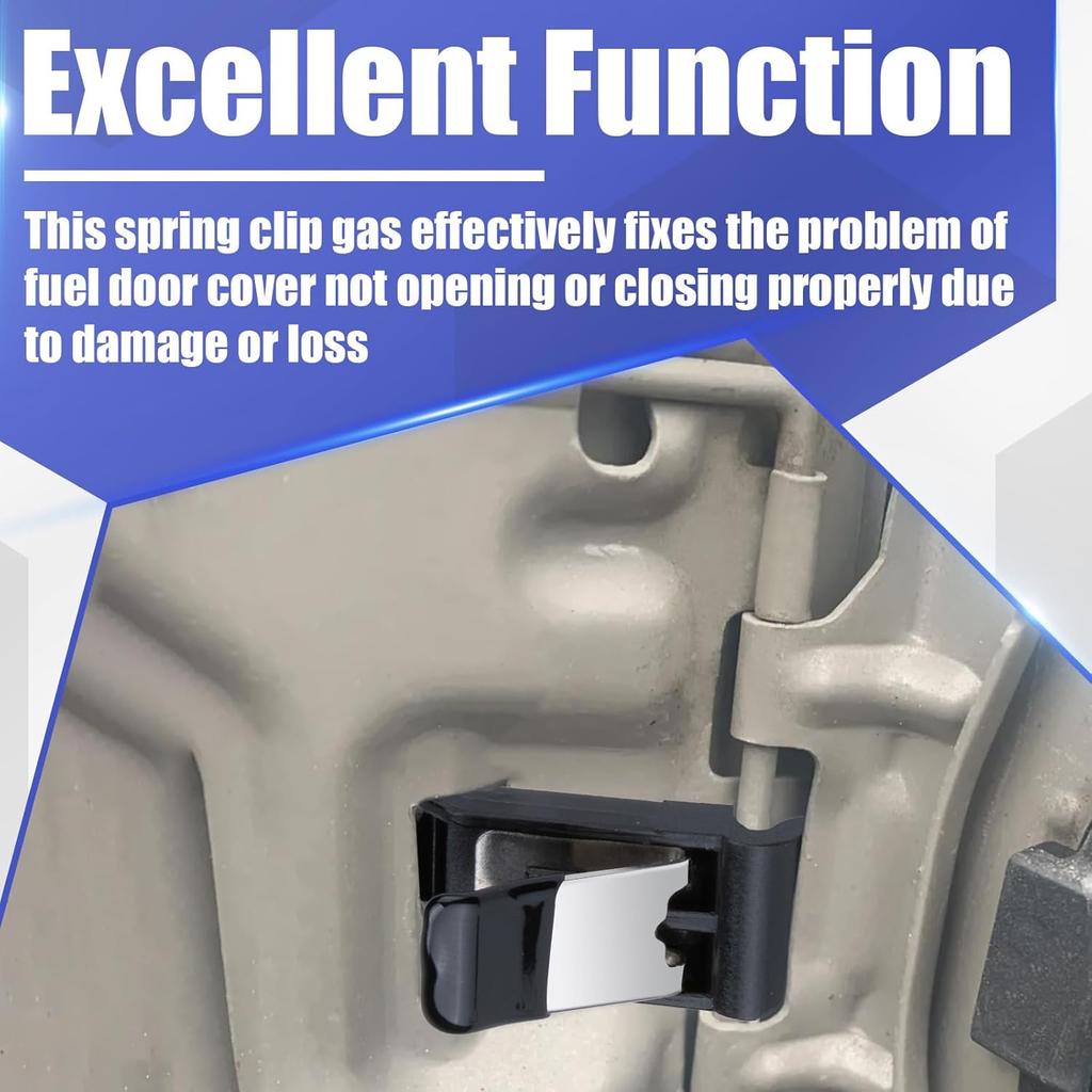 Black Plastic Fuel Door Spring Clip Compatible with Toyota Car, - Avalon, Camry, RAV4, 2004-2009 4Runner (Replace 77360-35040)