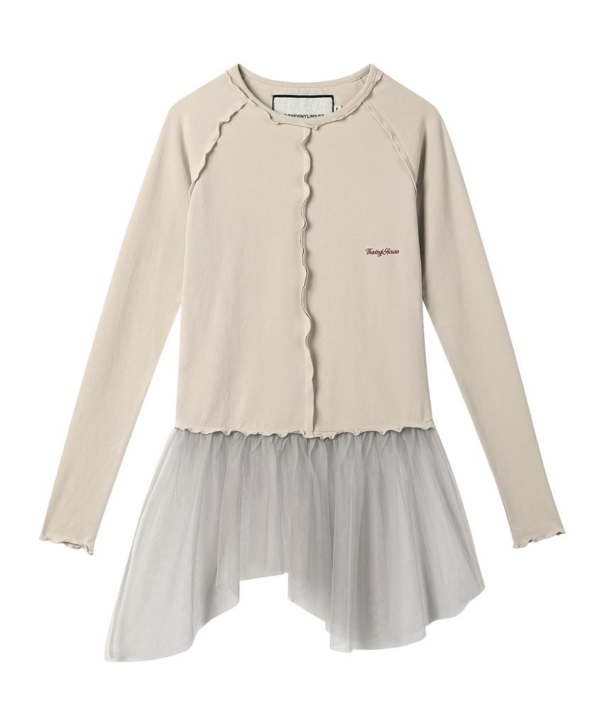 The Vinyl House Mixed Ballerina One Piece (W) Beige