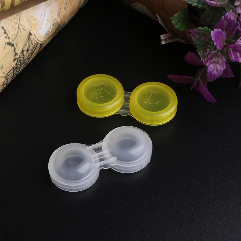 10Pcs Contact Lens L+R Cases Storage Holder Soaking Container Travel Accessaries