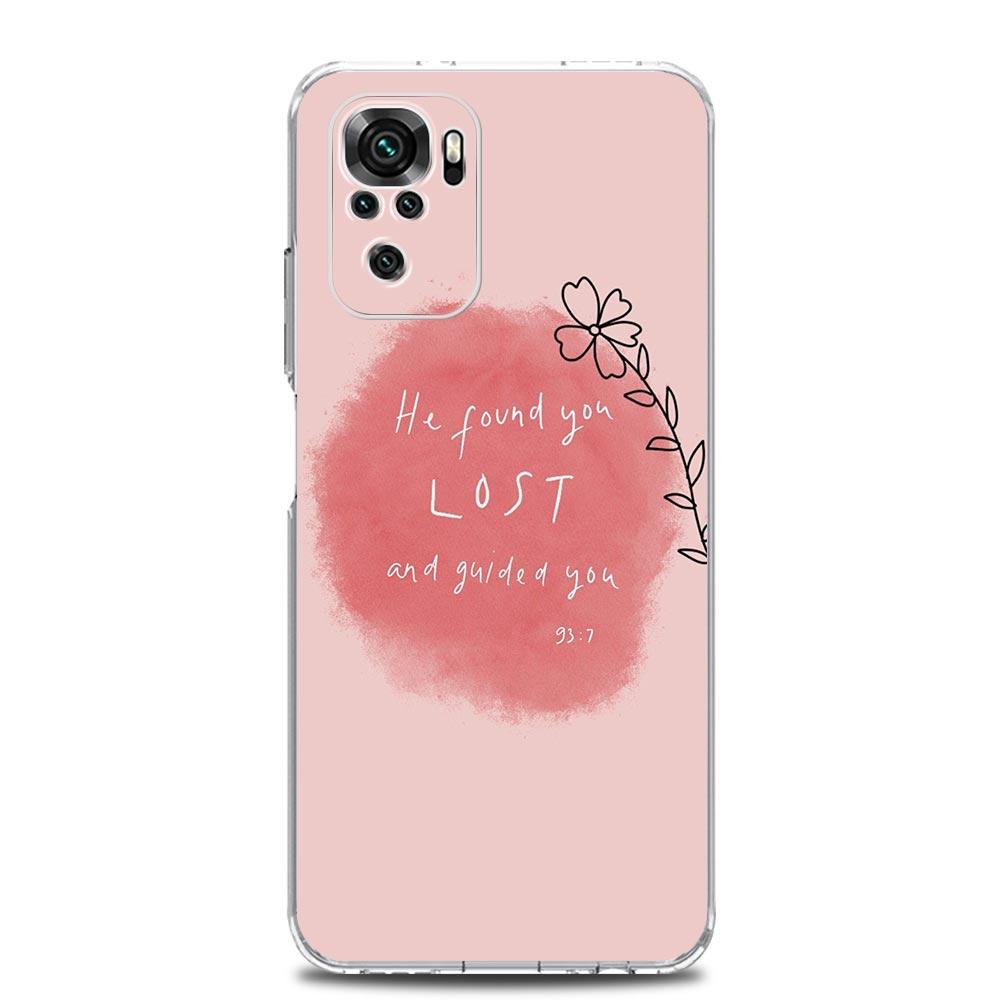 Чехол для телефона для Xiaomi Redmi Note 15 14 13 12 4G 10 11 Pro Plus 5G 14C 13C 12C 10C 7 Pro Прозрачная крышка Цитаты из песен Исламский