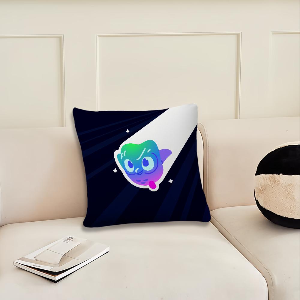 Cute Cartoon DDuolingo Bird cushion cover Living Room Headboard Office Cushion Bedroom Cushion Sofa Nap Time Pillow Case