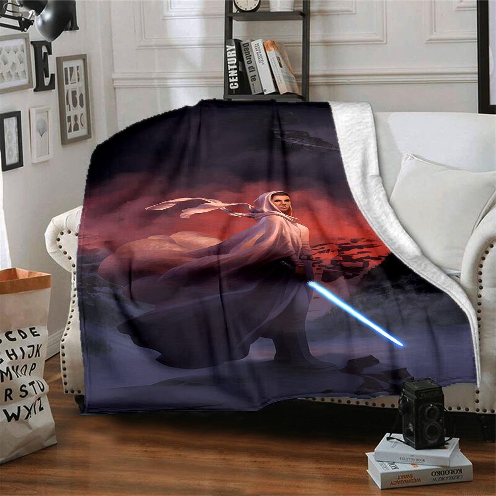 Star Wars Blanket Warmthful Decor Perfect for Picnics Bed Livingroom for All Occasions Digital Print Suitable for Gifting Relatives and Friends