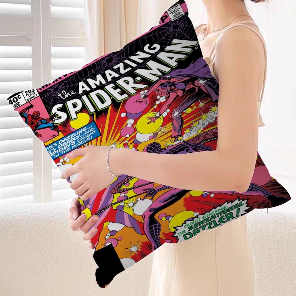 S-Spider-Man Superhero Classic Movie Pillow Cover Sofa Cushion Cover Home Room Decoration Children Gift