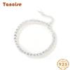 Tancise 925 Sterling Silver Bracelet Jewelry Geometric Bead Chain Link Bracelets Fashion Fine Wedding Gift for Girlfriend Women