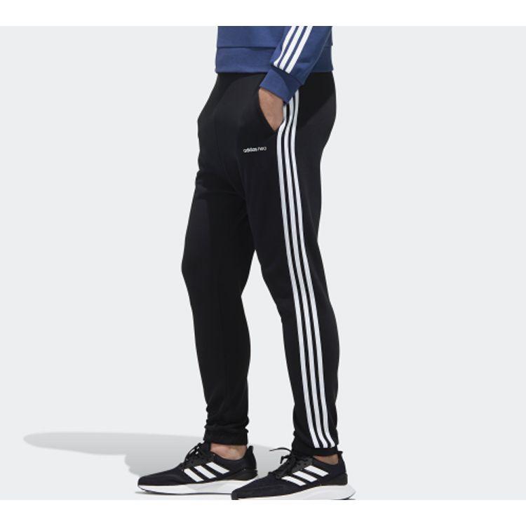 Adidas Neo Side Stripe Track Pants Men Bottoms Black FU1042