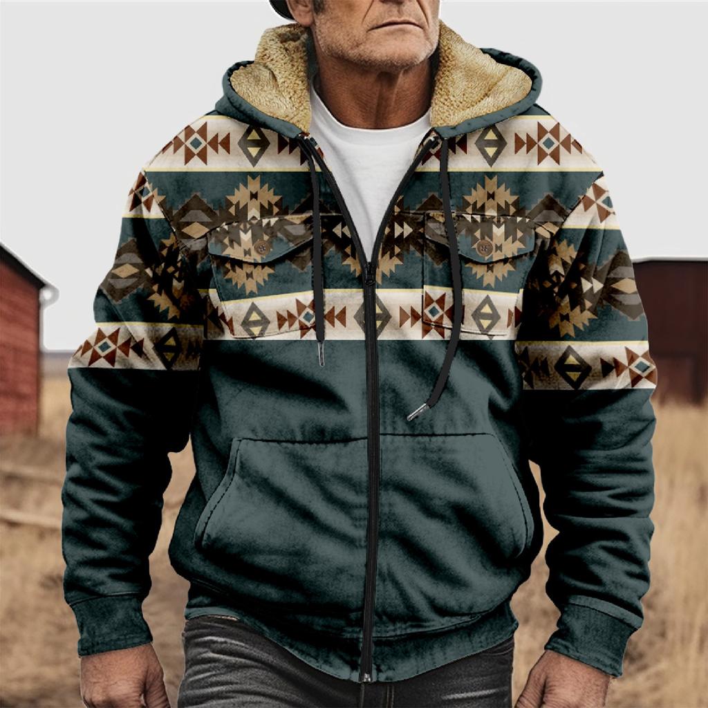 Мужская утолщенная куртка на пуговицах с двойным карманом и карманной вставкой, хлопковая куртка