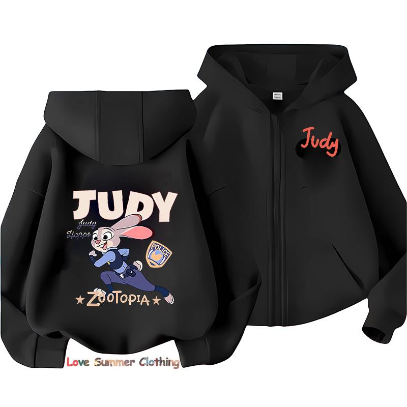 Zootopia Zip Up Hoodies for Kids Judy Nick Hooded Sweatshirt Boys Pullovers Cartoon Girls Hoodie Sportswear New Year Gift