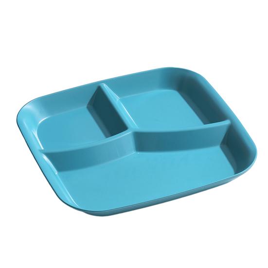Rectangle Dinner Plate 3 Compartments Food Grade PP Dishwasher Safe Adults Kids Breakfast Snack Vegetable Meal Food Serving Dish Kitchen Supplies