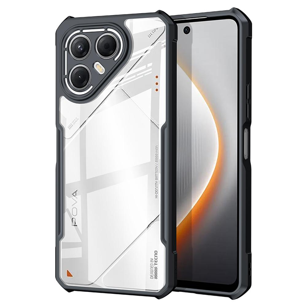 XUNDD Чехол для TECNO Pova 7 5G Противоударный ТПУ+Акрил Прозрачная задняя крышка для телефона