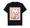 Bubble Things Printed Kawaii, Cat, Boba, Tea, Cute, Japanese, T-shirt