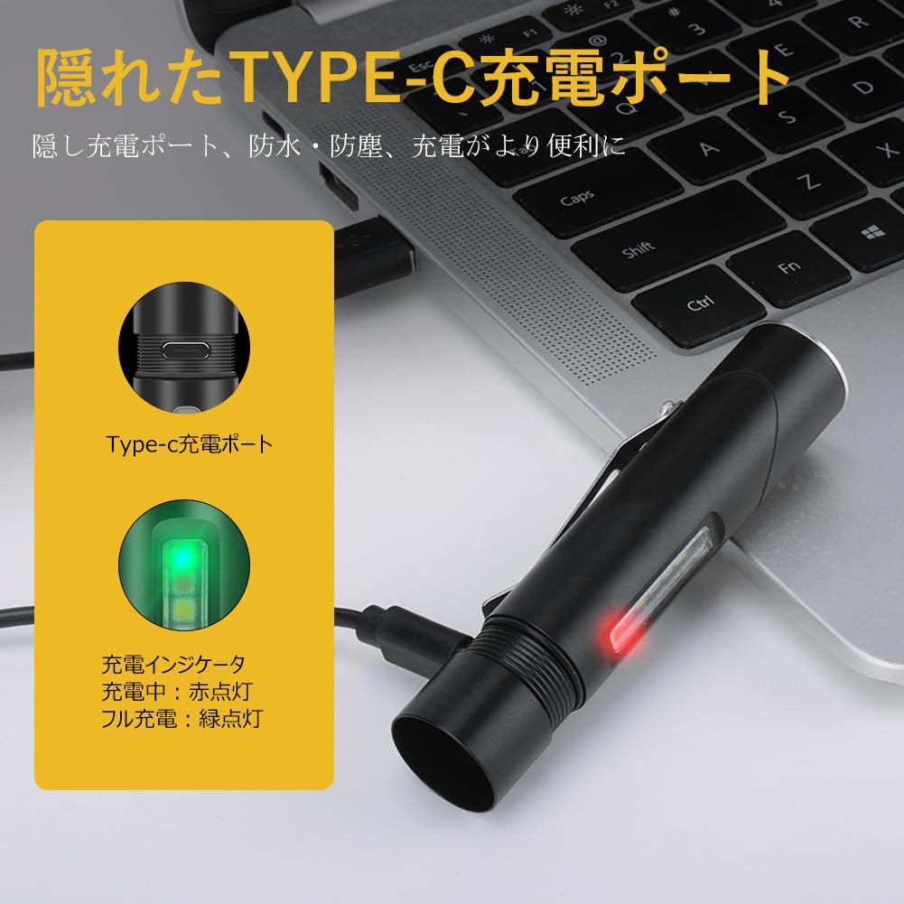 Фонарик UniqueFire LED Маленький Ультра Многофункциональный Военный Мощный Удобный USB Перезаряжаемый Светодиодный 5-уровневый Белый Регулировка Света Высокая Яркость EDC