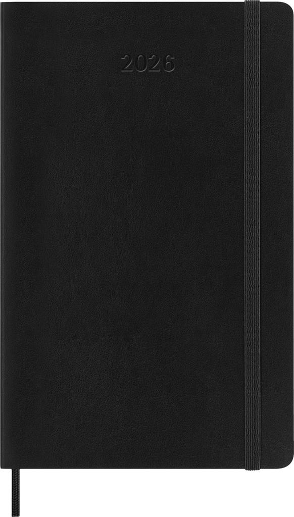 Moleskine 2026 January Weekly Large Size x Soft DSB12WH3Y26 Planner, Start, 12-Month Diary, Horizontal, (13cm 21cm), Cover, Black,