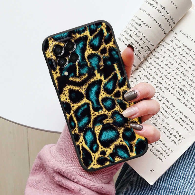 Leopard Case For Samsung Galaxy M33 M53 M14 M15 F15 M34 F34 M35 M54 M55 C55 F55 M13 M23 F23 Phone Cover Shockproof Soft Fundas