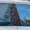 2PCS Hexagonal technology sense Car Center Pillar Sticker B-Pillar Door B Pillar Decals Center Column  Protective Film  Decals