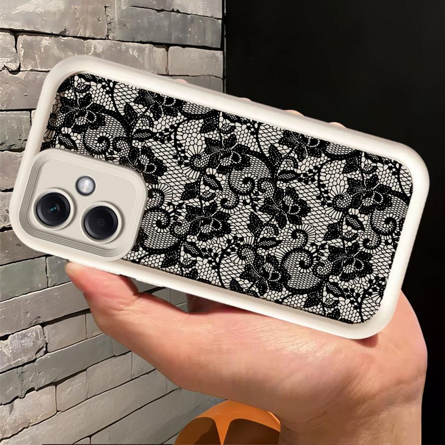 Мягкий чехол для телефона Xiaomi Redmi 13 A4 12 A3 A1 A2 Plus Кружевной узор Модный Забавный