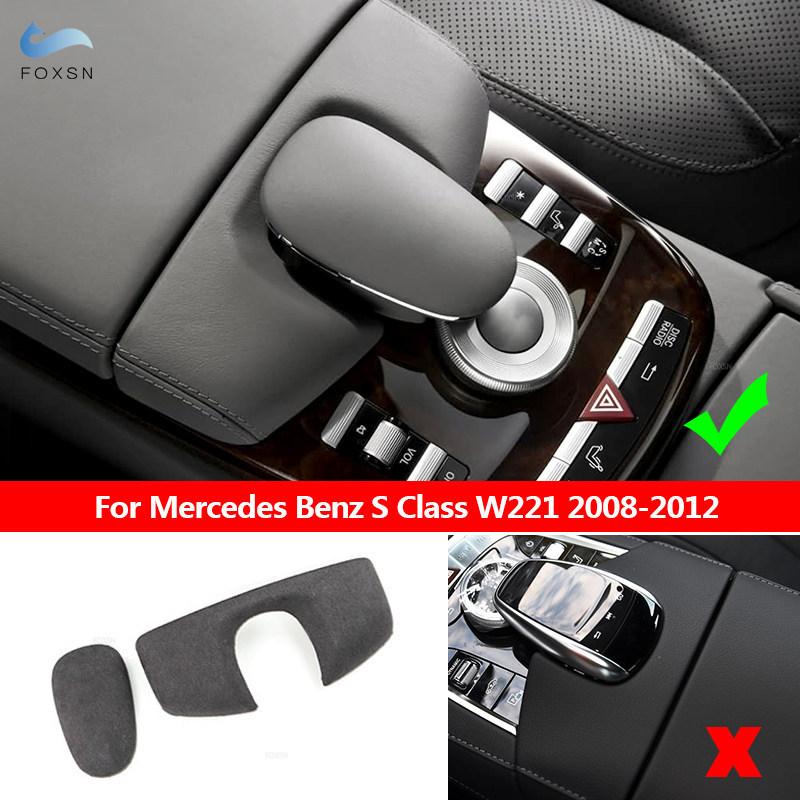 For Mercedes Benz S Class W221 2008 2009 2010 2011 2012 ABS + Suede Center Console Lid Armrest Box Phone Cover Dial Pad Housing
