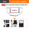 Car GPS Navigation For  HYUNDAI 2008-2013 GENESIS Stereo Radio Fascias Panel screen LHD Frame Fit Dash Trim Kits