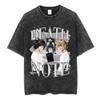 Anime Death Note Vintage Washed T Shirt Manga Yagami Light Misa Amane Graphic Tshirt Male Women Fashion Cotton Casual T Shirts