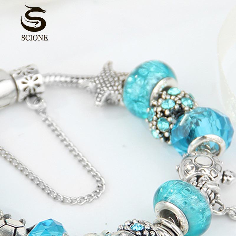 Marine Small Animal Fashion Crystal Bracelet Fashion Trend Ladies Alloy Beaded Rhinestone Bracelet