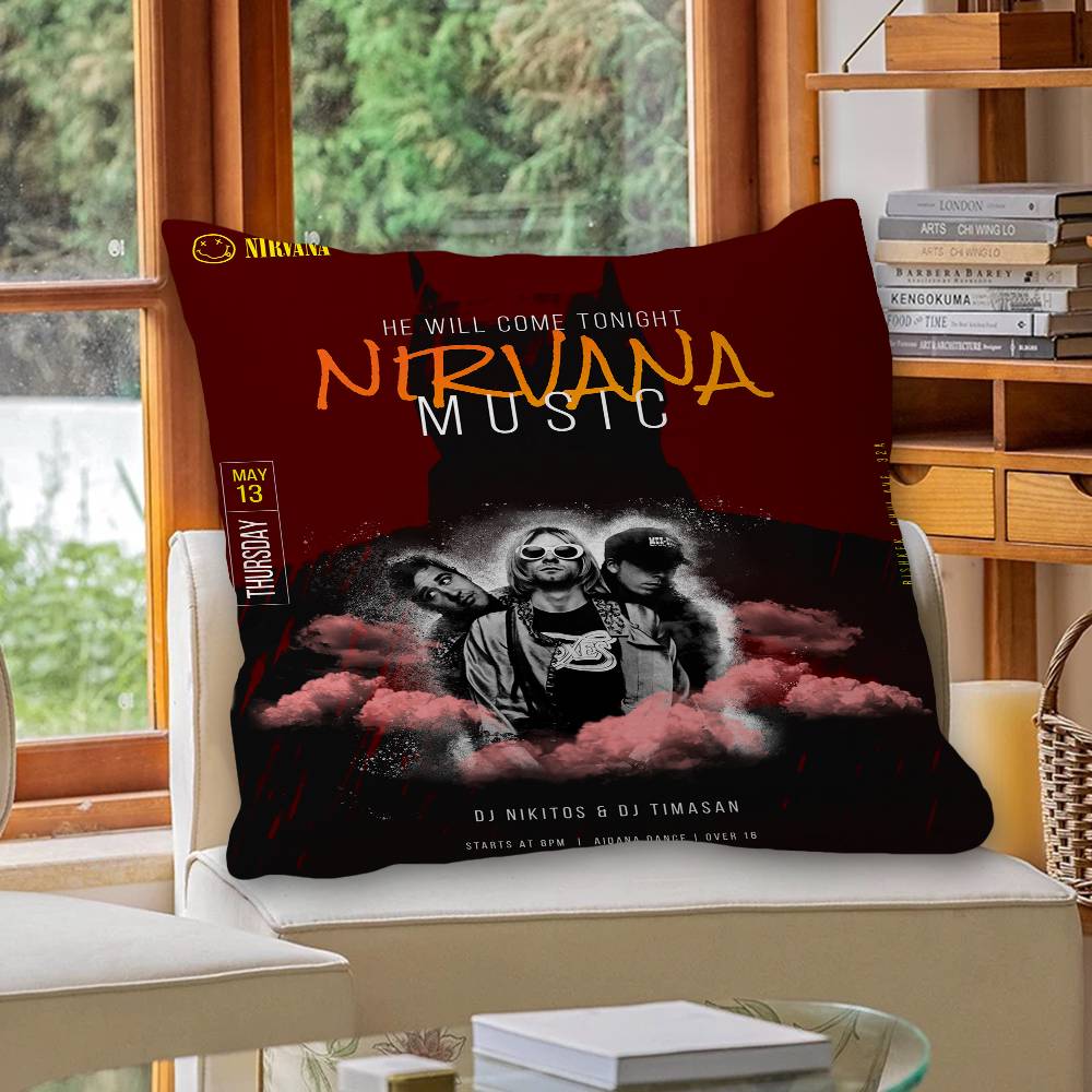 Горячая Наволочка с изображением Nirvana-K-KurtS Cobain, Персонализированная, для Спальни, Детской Вечеринки, Подарок на День Рождения