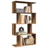 VidaXL 4-Tier Room Divider Shelf Old Wood 70x24x129cm, Shelf, Bookcase, Storage Shelf, 858109