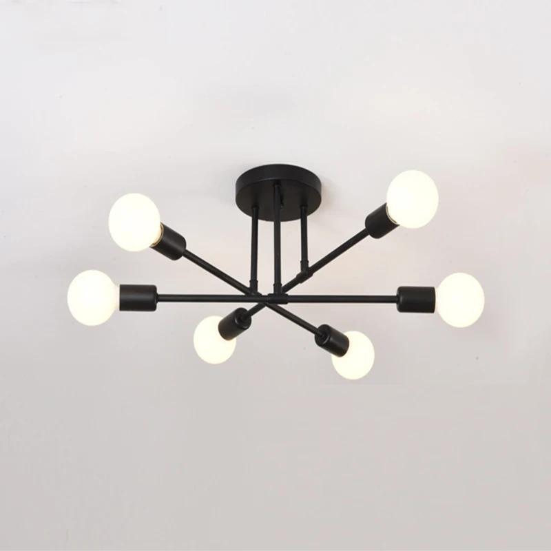 Nordic Minimalist Pendant Light Ceiling Lamp LED Chandelier Suitable for Bedrooms Living Rooms Black Gold Lighting Decoration