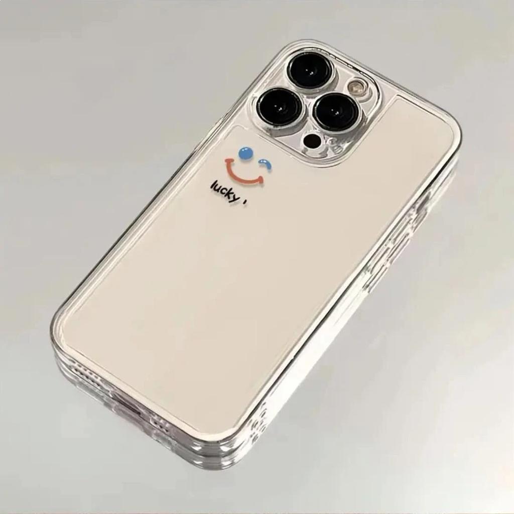 Простая улыбка подходит для чехла для мобильного телефона Apple 16PROMAX iPhone15 прозрачный 14 креативный 13 мягкий чехол 12 противоударный
