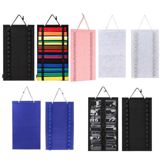 Martial Arts Belts Organizer with Elastic Loop Simple Installation Hanging Karate Belt Display Organizer Karate Belt Holder