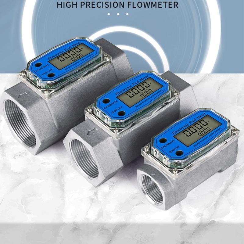 Digital Liquid Flow Meter 1in/2in/2.5in/3in Electronic Water Flow Meter Flowmeter with LCD Display A0KF