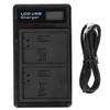 Plastic Battery Charger with LCD Display Camera Battery Double Charging for LPE5