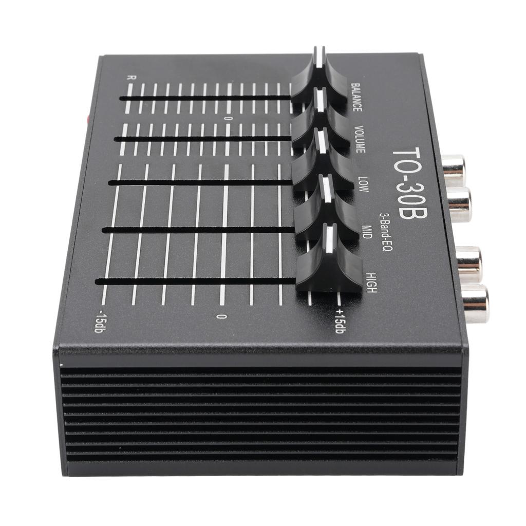 Фонокорректор EQ 2-канальный цифровой звуковой эквалайзер 3-полосный 12 дБ регулировка тембра высокие средние низкие сбалансированный