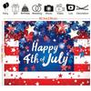 2D Watercolor USA Flag Background for Fourth of July Outdoor BBQ Party Decoration
