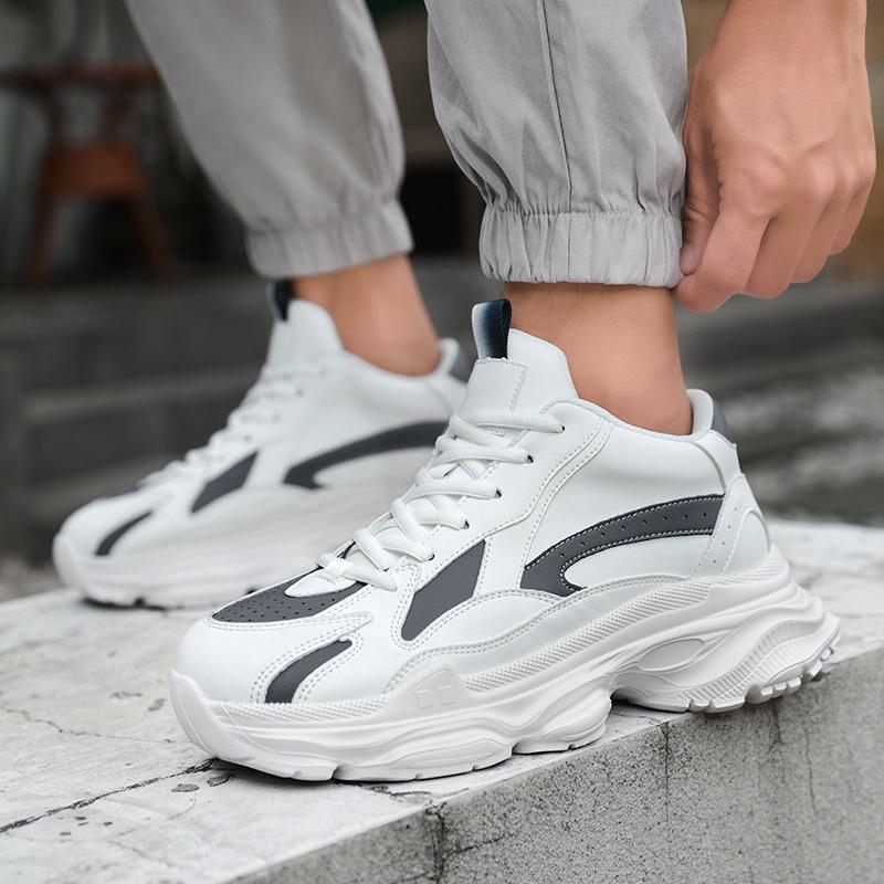 Невидимый подъем Dad Shoes: 8 см Мужские модные повседневные кроссовки в корейском стиле на осень