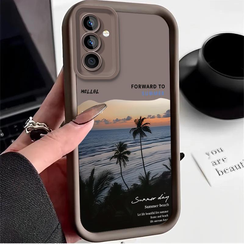 Чехол «Закат на море» для Samsung Galaxy S25 Ultra Plus S24 S23 S22 S21 S20 FE A73 A72 A71 A56 A55 A54 5G A52 A52S A51 4G