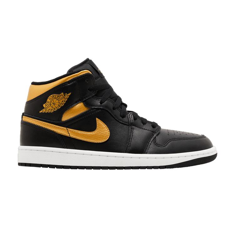 Jordan 1 Mid Black Metallic Gold