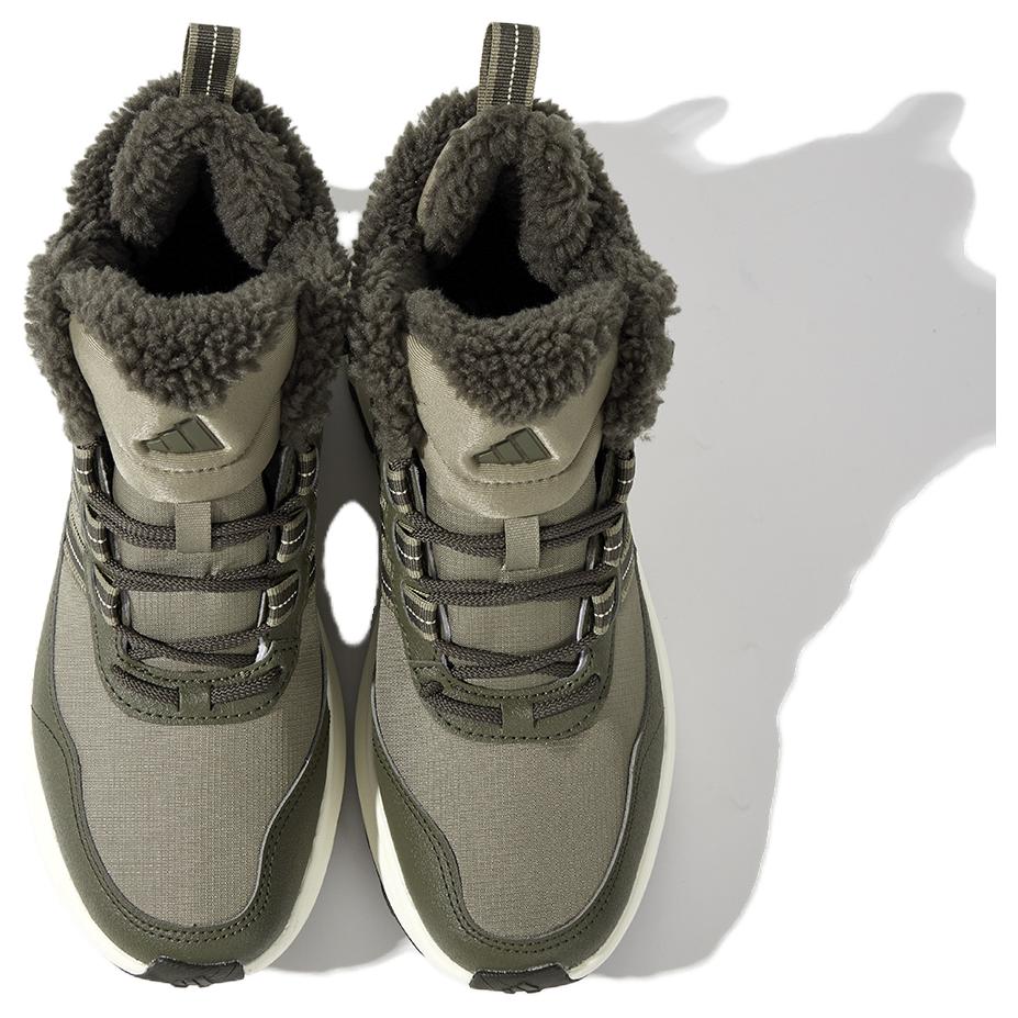 Adidas Roam Wander Mid N Fleece Удобные Прочные Теплые Сцепление Высокие Походные Ботинки Мужские Походные Ботинки Зеленый Коричневый JS3428