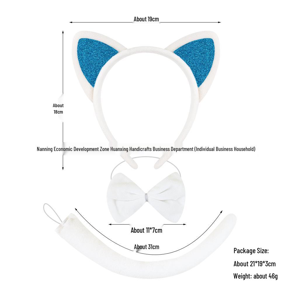 Child's Halloween Plush Cat Ear Headband