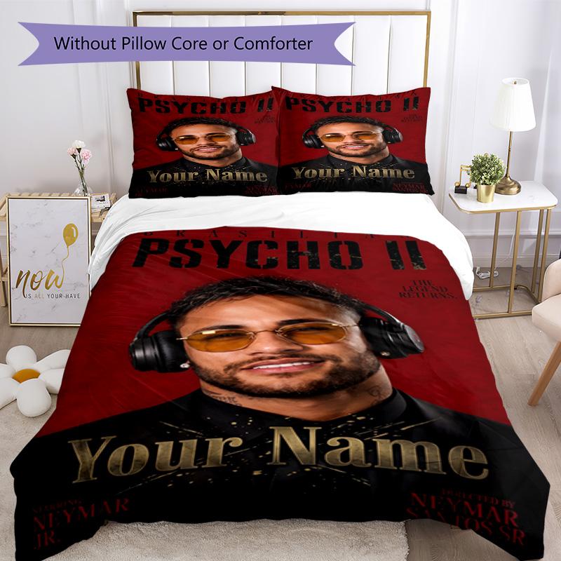 Powerful Neymar Energy Personalized Text Duvet Cover Set Design for Study room Wrinkle Resistant Home Decor Birthday/Christmas Gift Idea