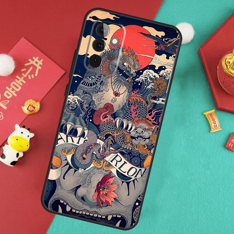 Японский стиль Арт Чехол Япония Для Samsung Galaxy A13 A33 A53 A15 A25 A35 A55 A54 A34 A14 A71 A51 A12 A32 A52 Чехол