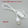 5V USB 2.0 A Male Plug Extension Cable with Switch 2 Pin 2 Wire Power Charge Cable Connector DIY